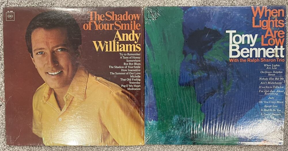 Lot Of 2 Records Andy Williams Tony Bennett: When Lights Are Low Shadow Of Your